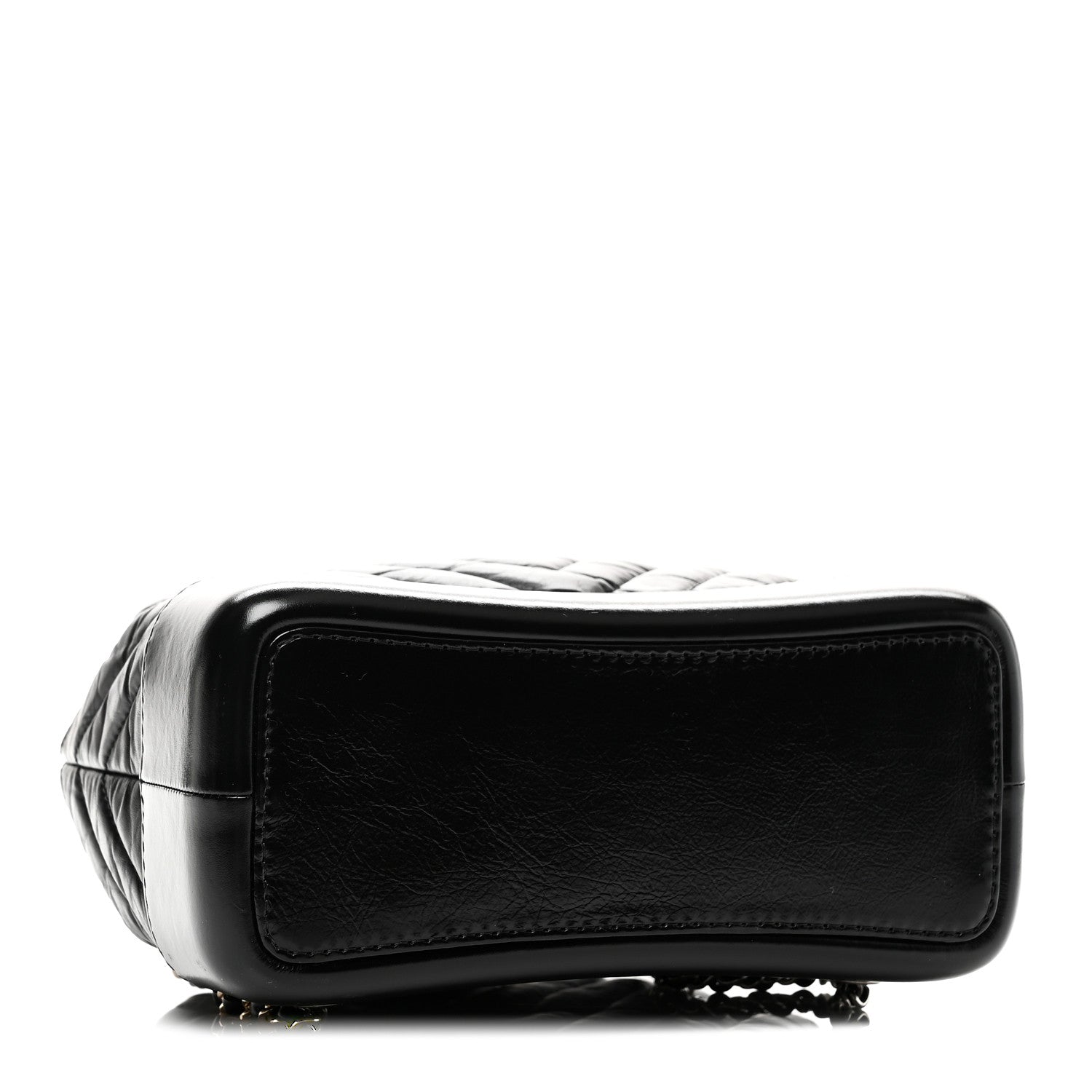 Chanel Aged Calfskin Chevron Quilted Small Gabrielle Backpack Black