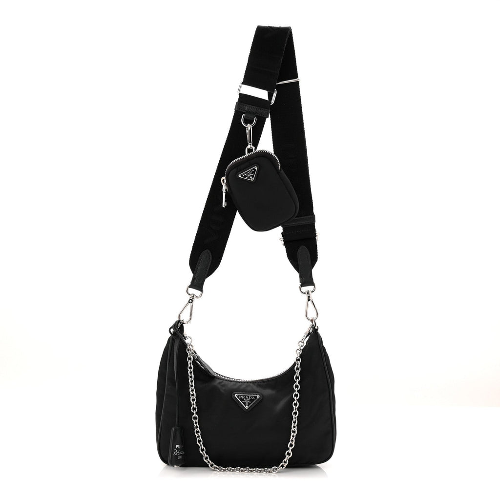 Prada Nylon Re-Edition 2005 Shoulder Bag Black