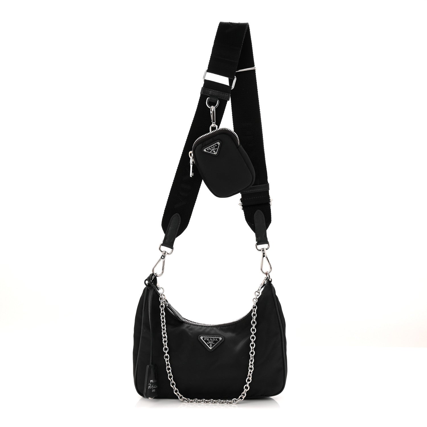 Prada Nylon Re-Edition 2005 Shoulder Bag Black