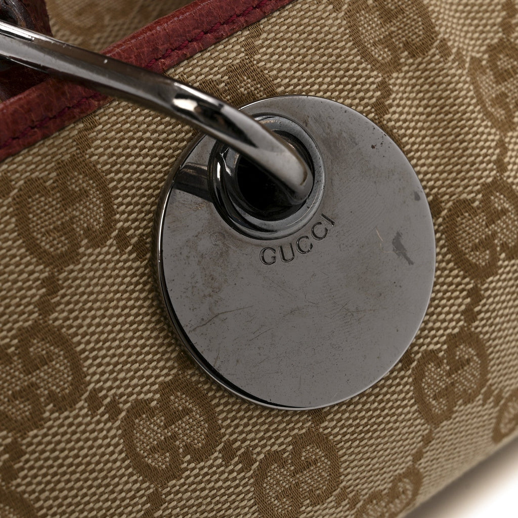 Gucci Monogram Large Eclipse Tote Red