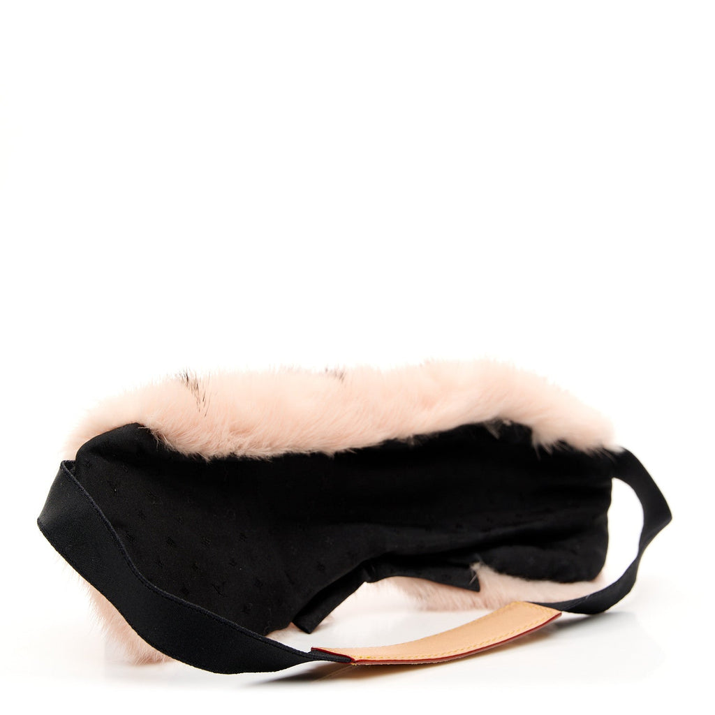 Louis Vuitton Monogram Mink Fur Sleep Mask Light Pink