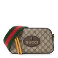 Gucci GG Supreme Monogram Web Neo Vintage Shoulder Bag Beige New Acero Crop
