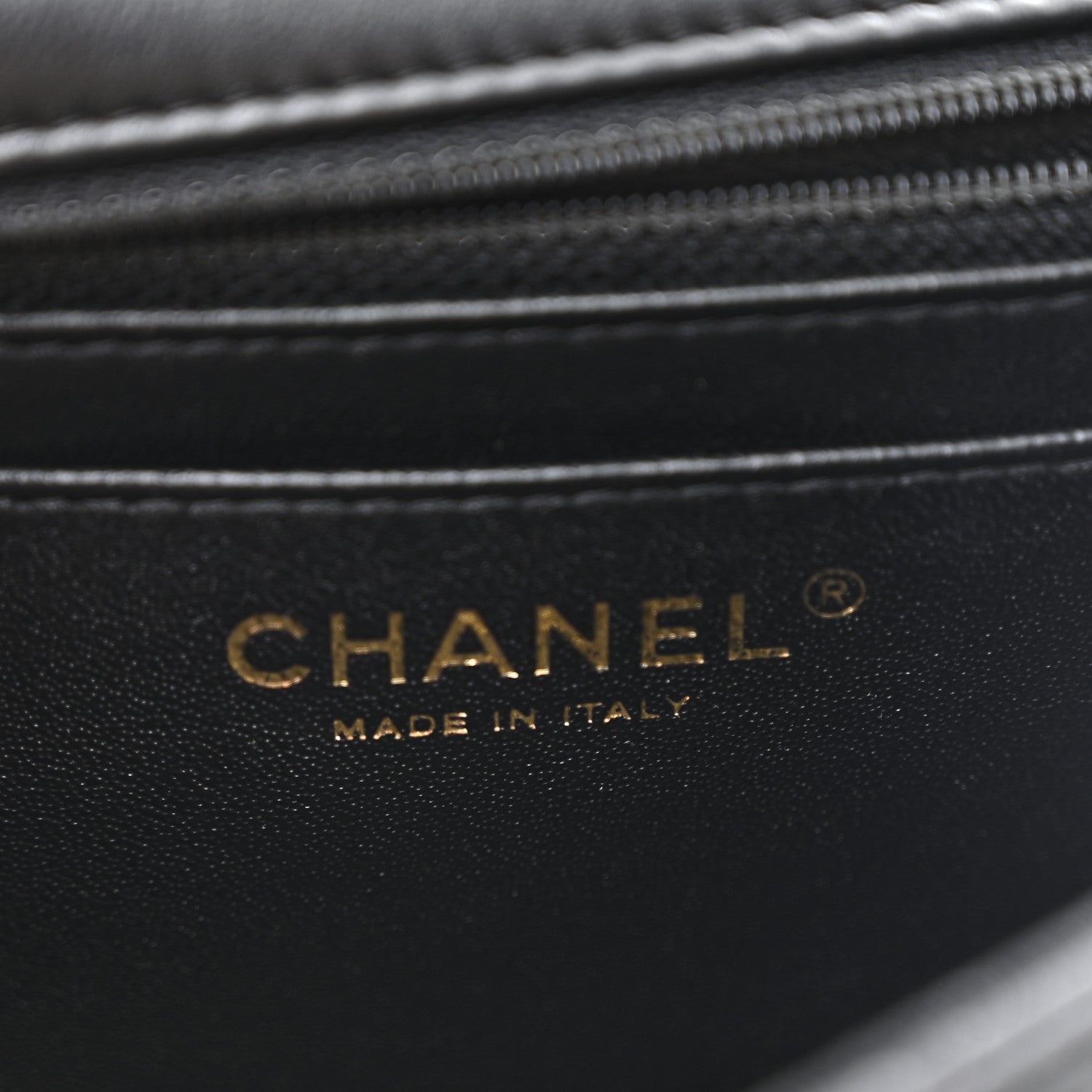 Chanel Lambskin Quilted Mini Rectangular Flap Black