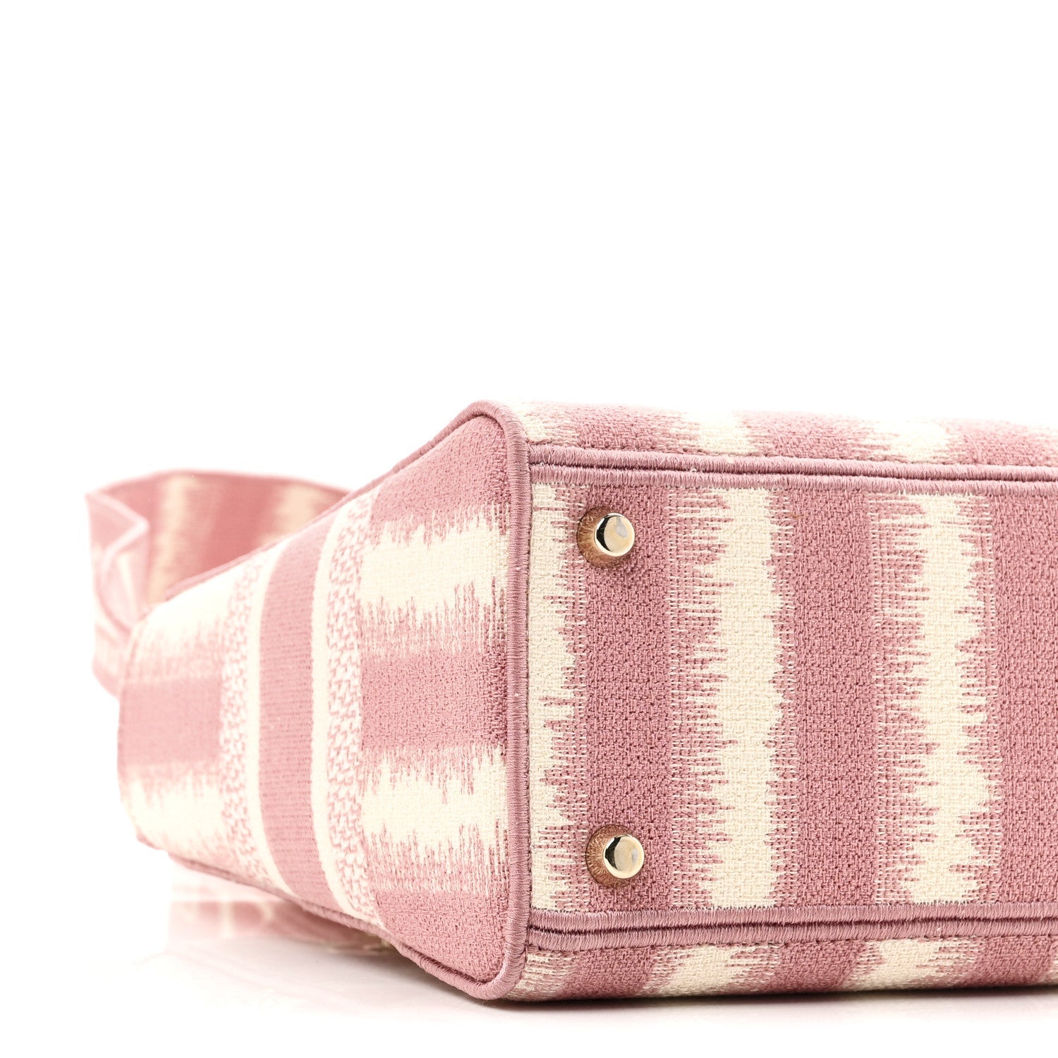 Christian Dior Canvas Medium D-Stripes Lady D-Lite Pink