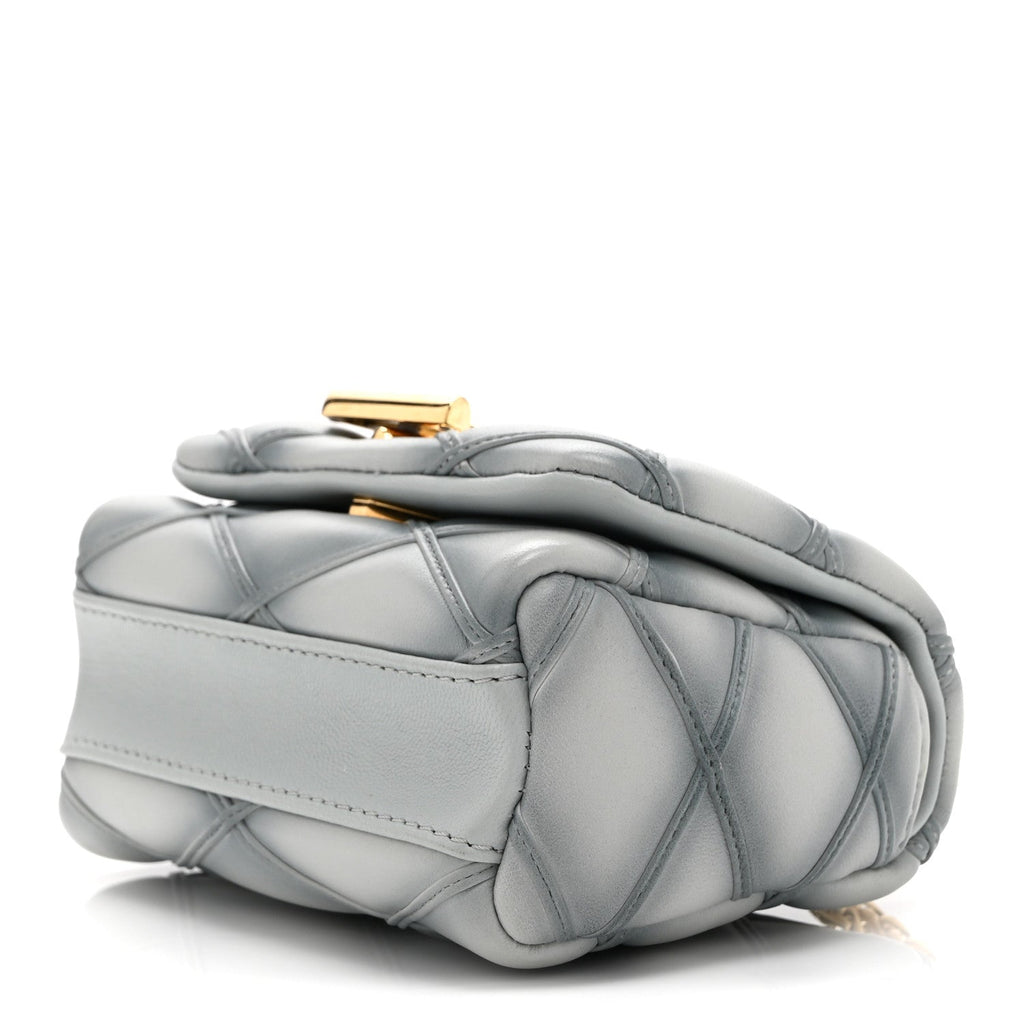 Louis Vuitton Lambskin Malletage Pico GO-14 Ecume Gray