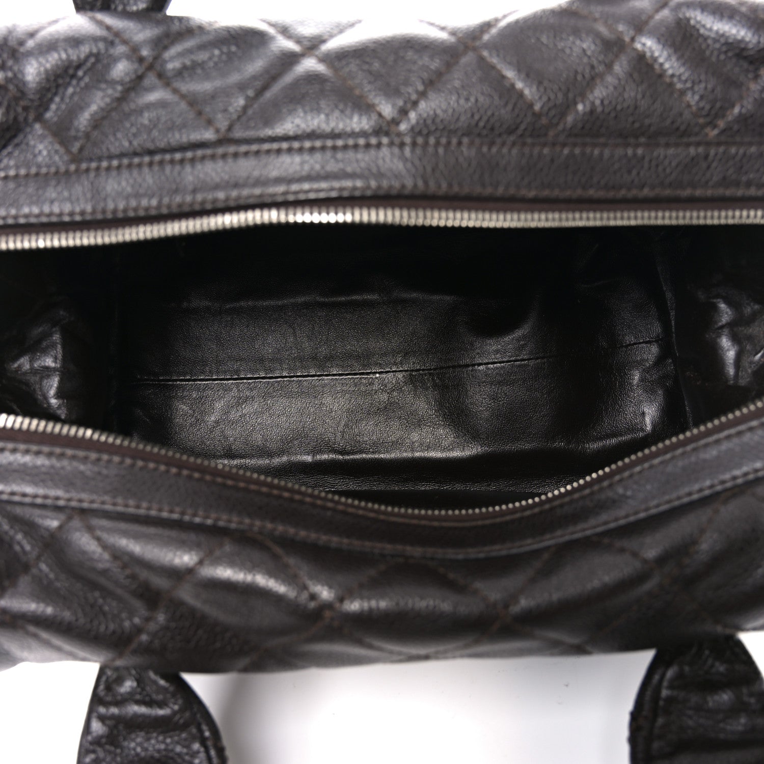Chanel Caviar Quilted CC Timeless Bowler Dark Brown