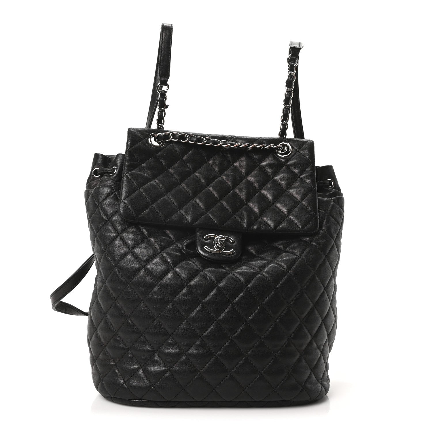 Chanel Calfskin Quilted Large Urban Spirit Backpack Black