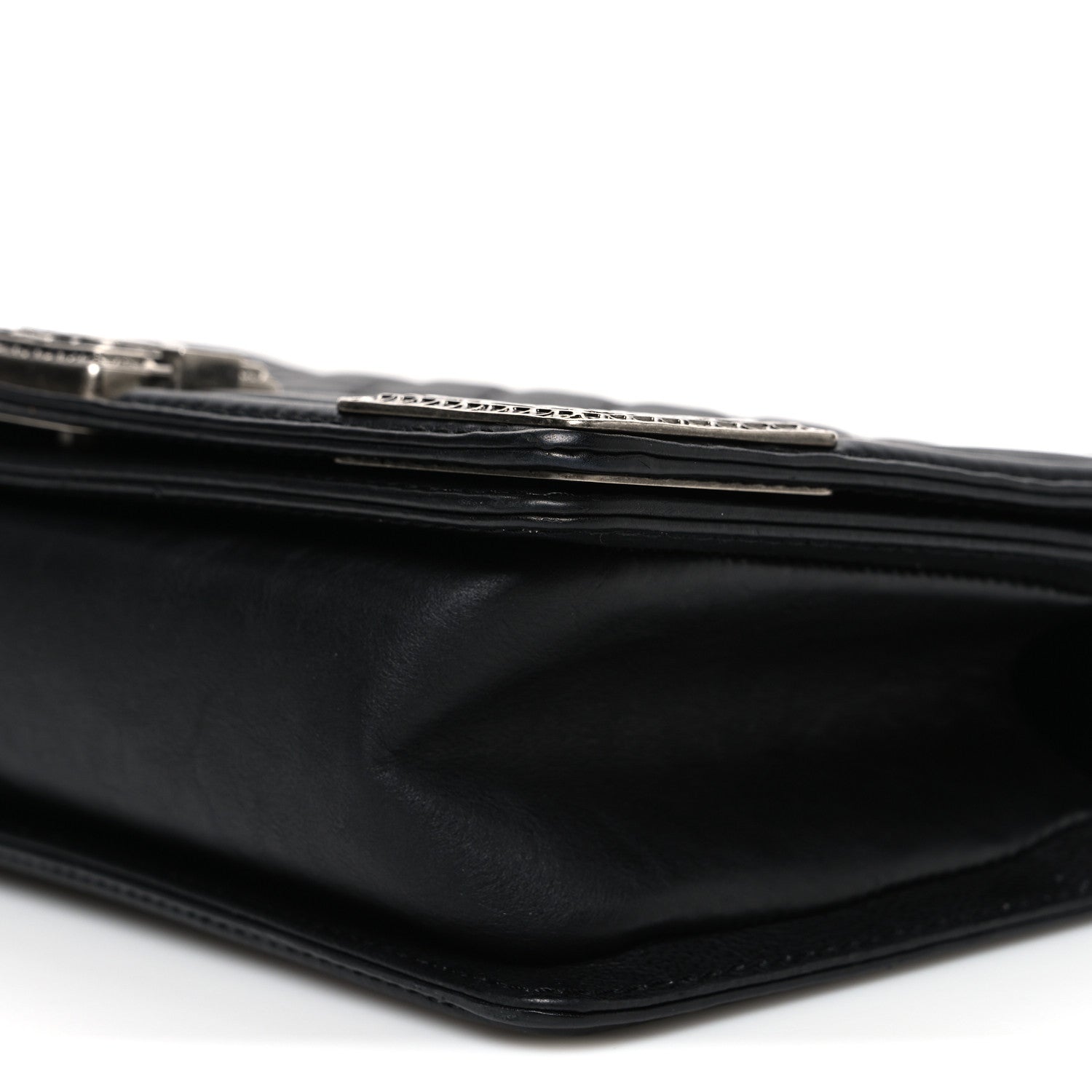 Chanel Calfskin Quilted Metal Embellished Paris Dallas Medium Boy Flap Black