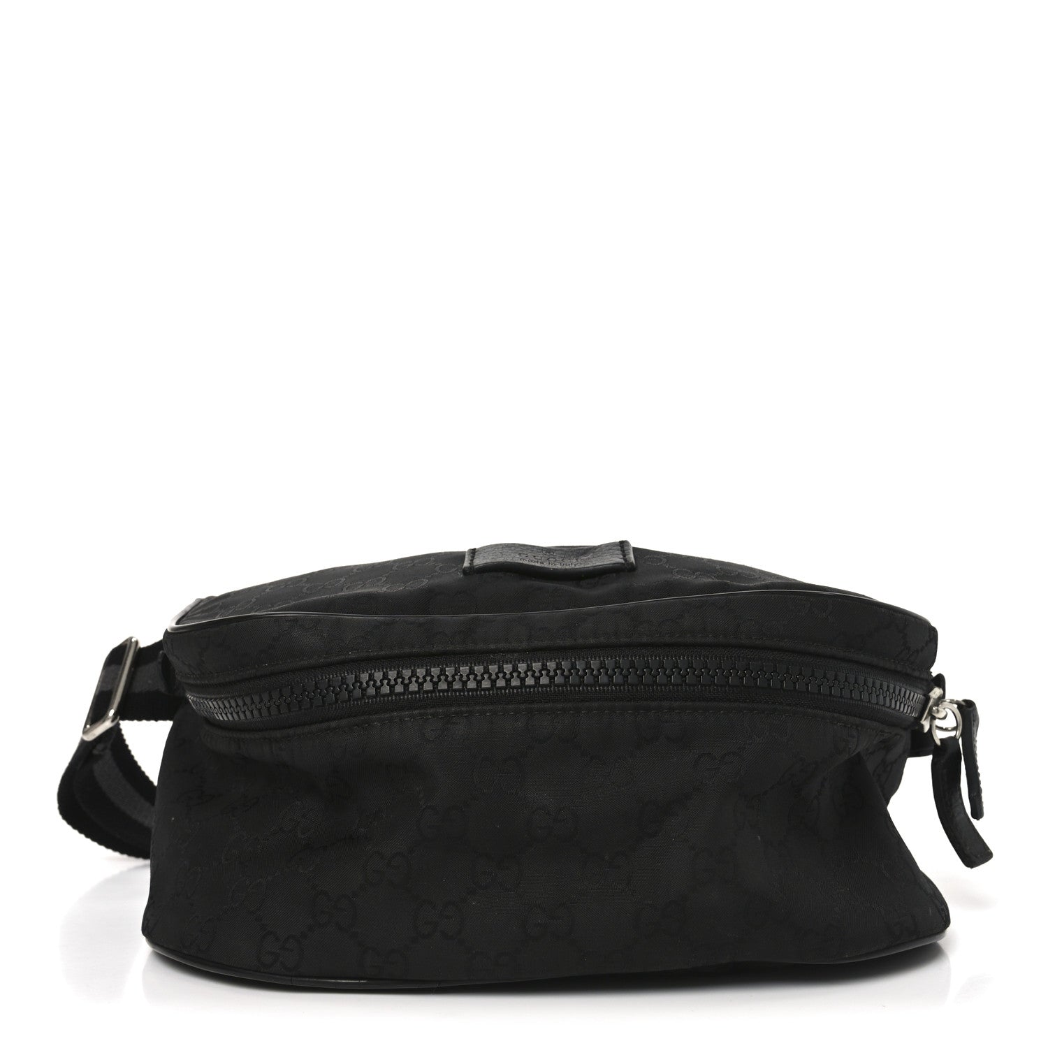 Gucci Nylon Monogram Fanny Pack Belt Bag Black