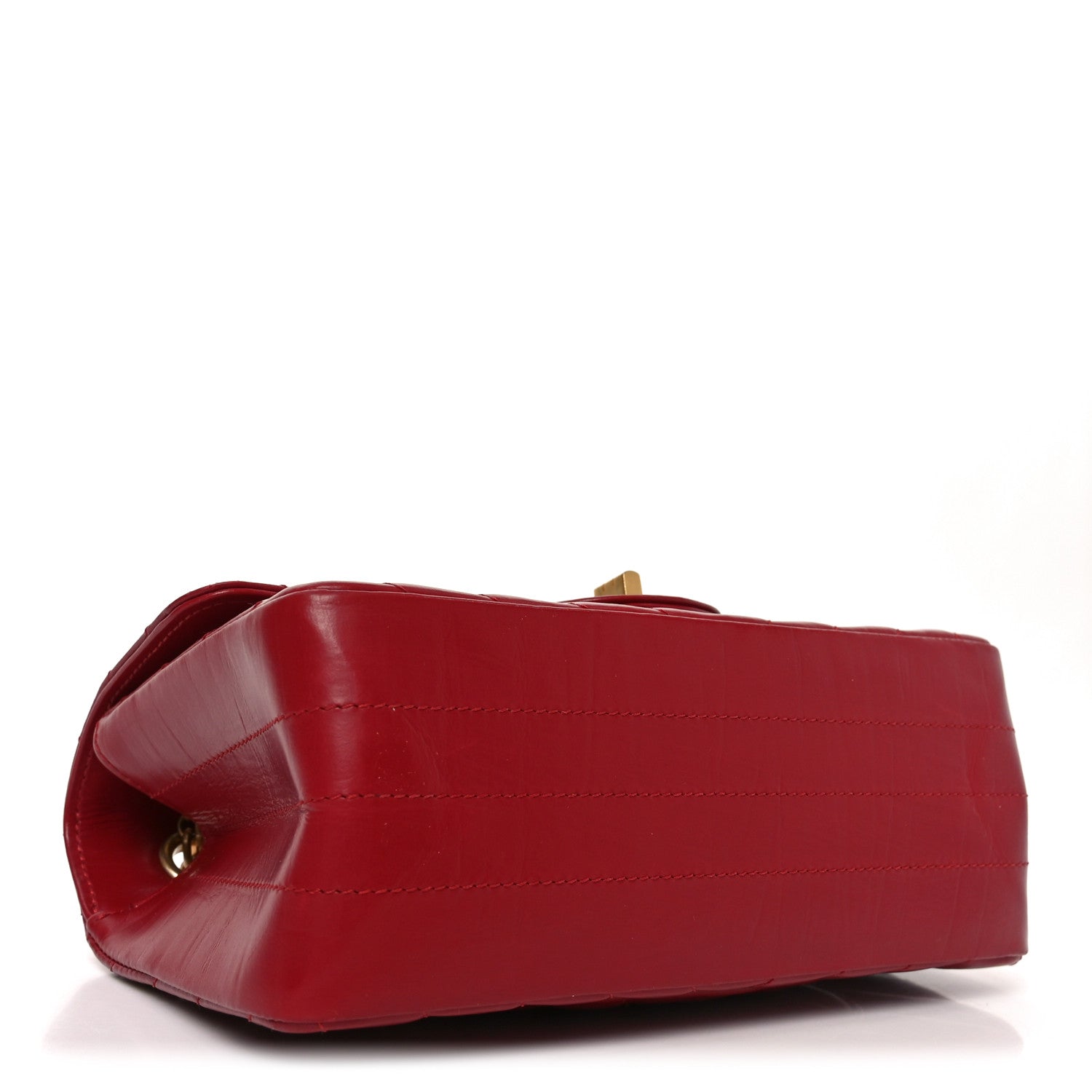 Chanel Aged Calfskin Chevron Quilted 2.55 Reissue Mini Flap Dark Red