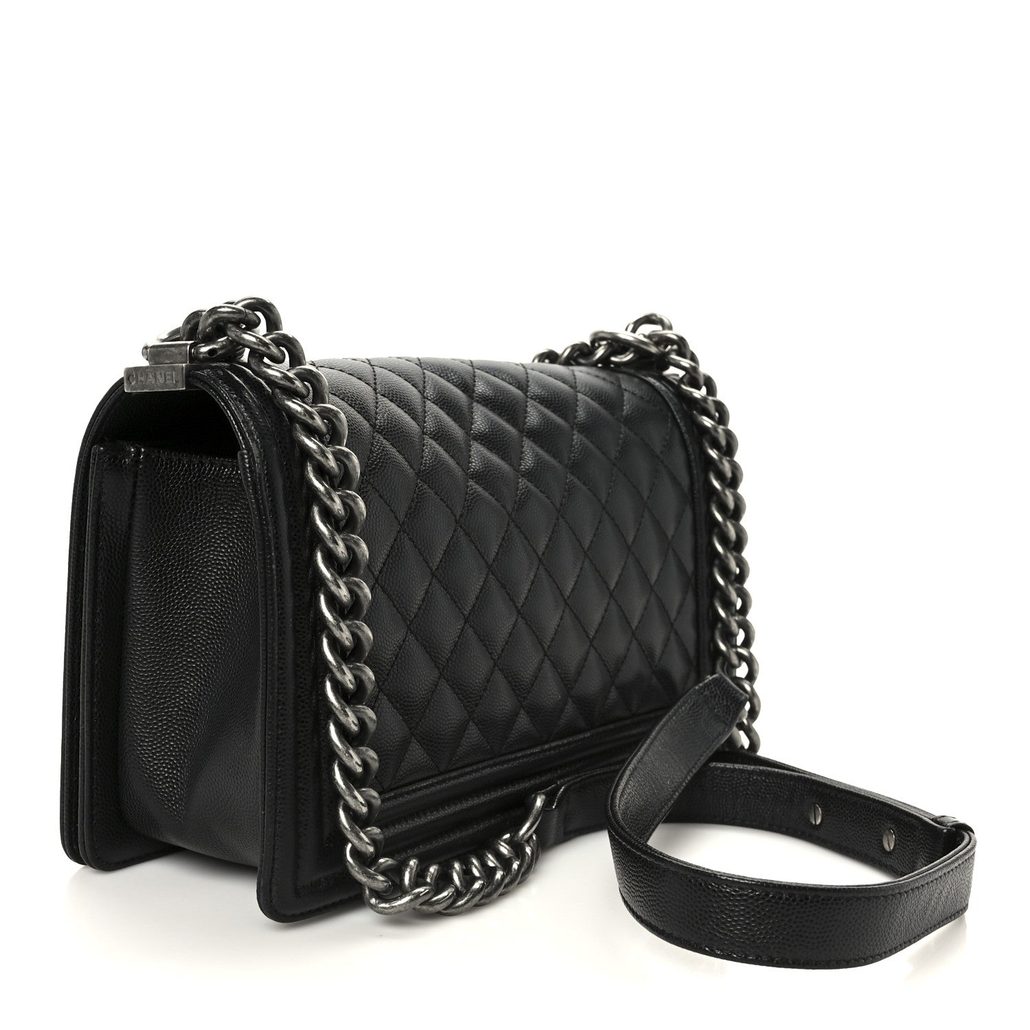 Chanel Caviar Quilted Medium Boy Flap Black