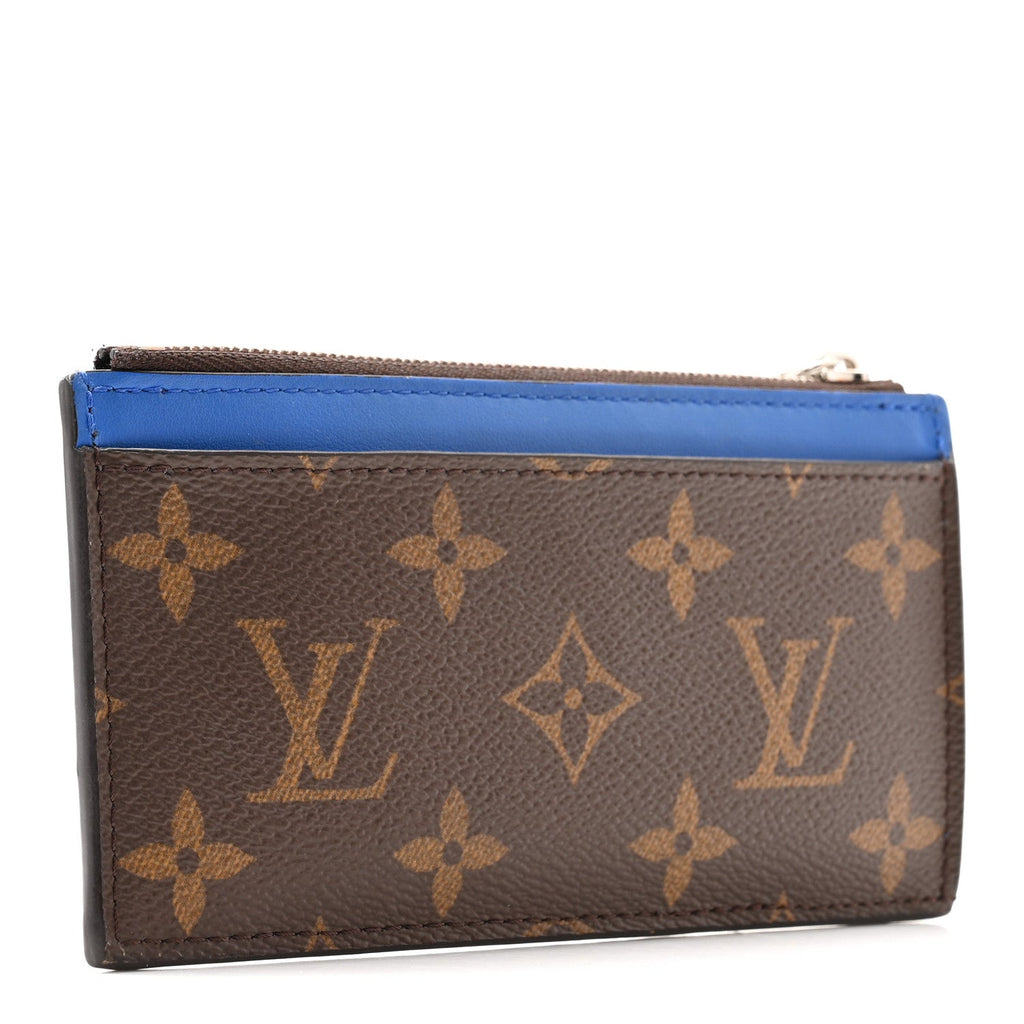 Louis Vuitton Monogram Calfskin Coin Card Holder Indigo Blue