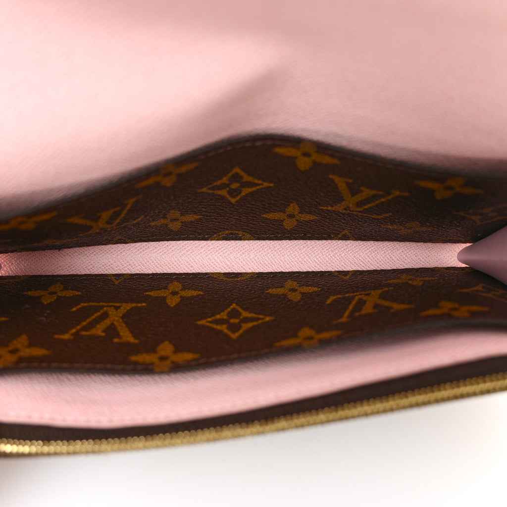 Louis Vuitton Monogram Emilie Wallet Rose Ballerine