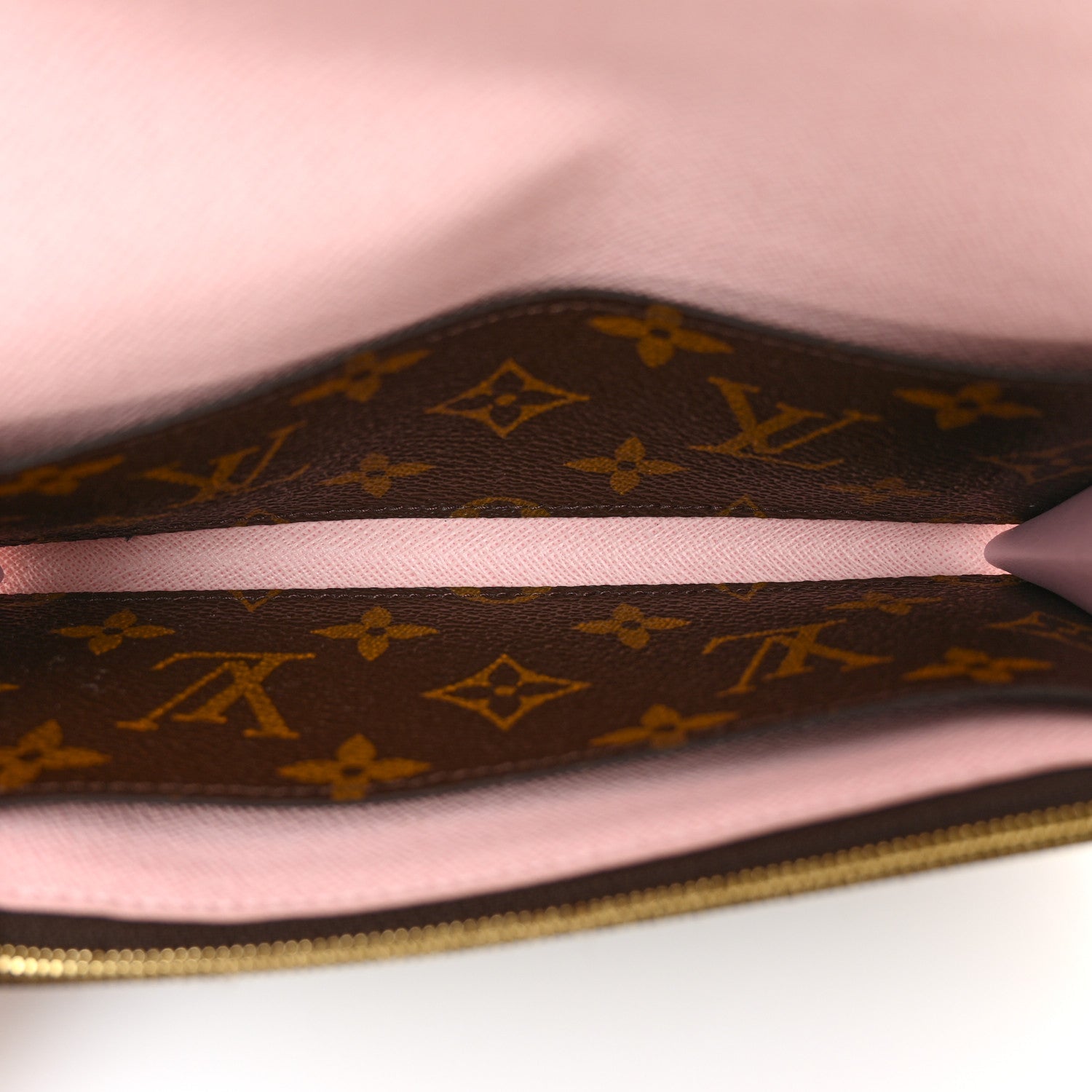 Louis Vuitton Monogram Emilie Wallet Rose Ballerine