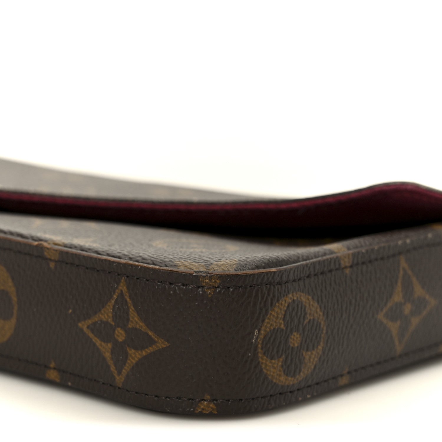 Louis Vuitton Monogram Pochette Felicie Chain Wallet Fuchsia