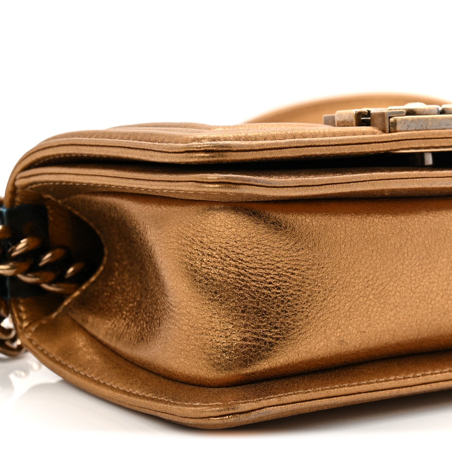 Chanel Galuchat Stingray Mini Boy Flap Gold