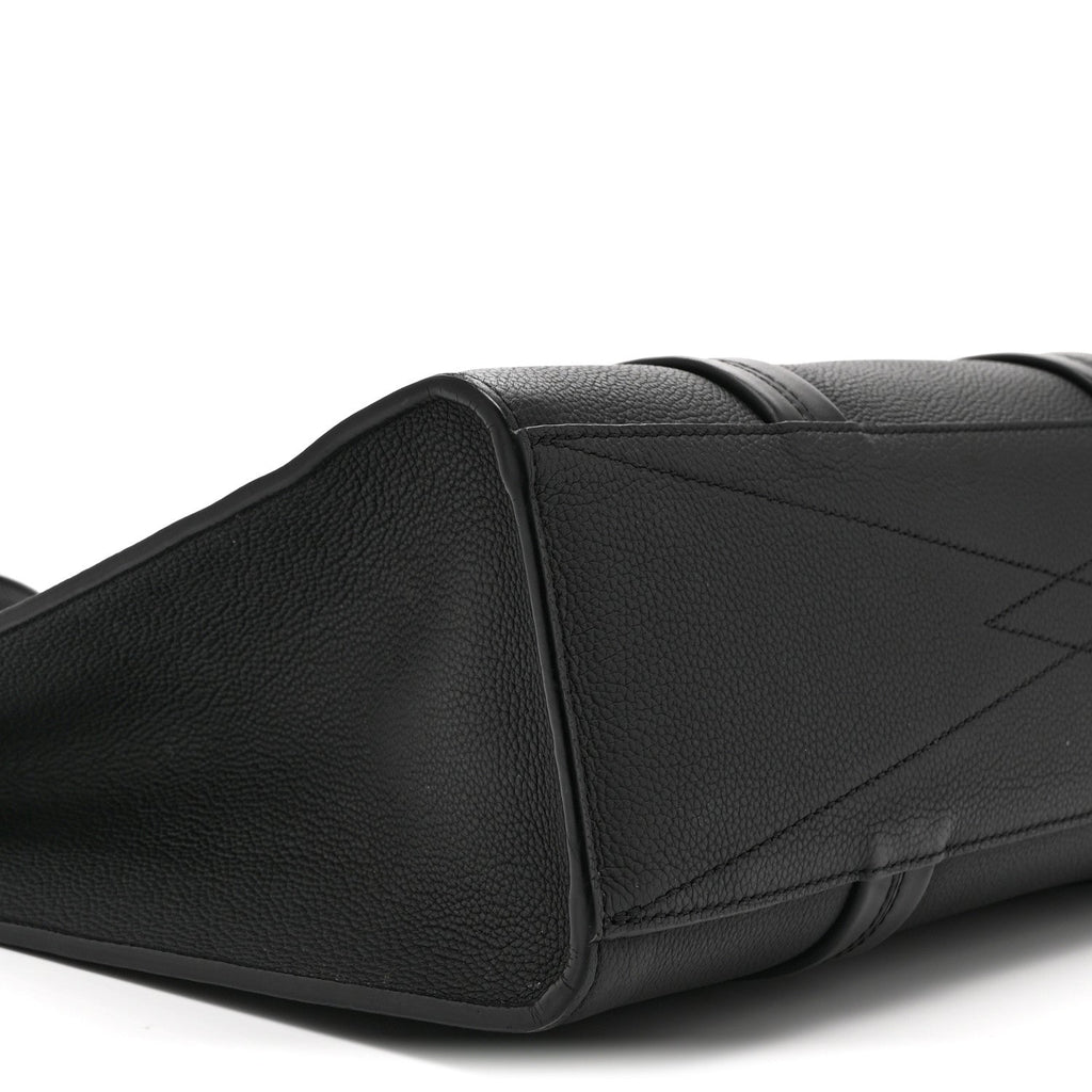 Louis Vuitton Grained Calfskin LV Aerogram Tote Black