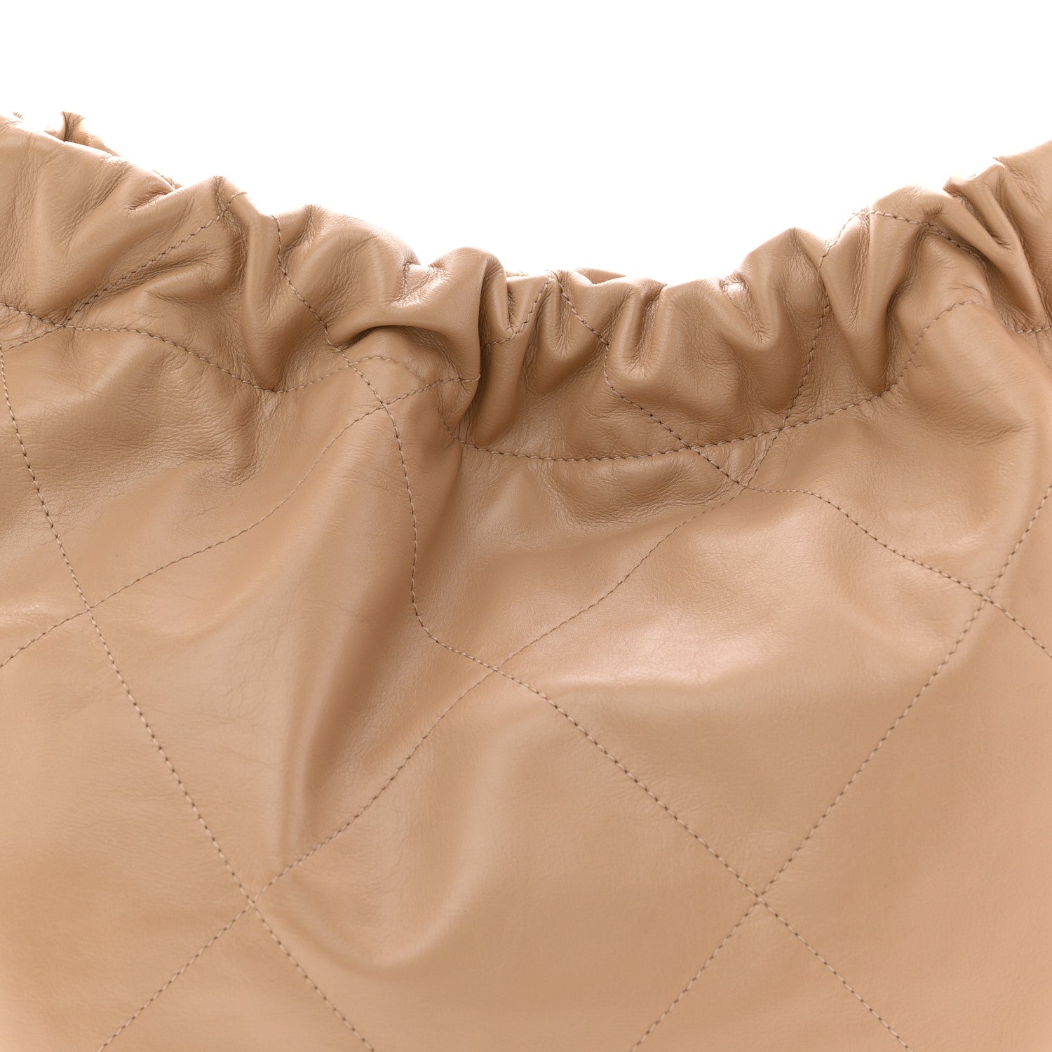 Chanel Shiny Calfskin Quilted Chanel 22 Beige