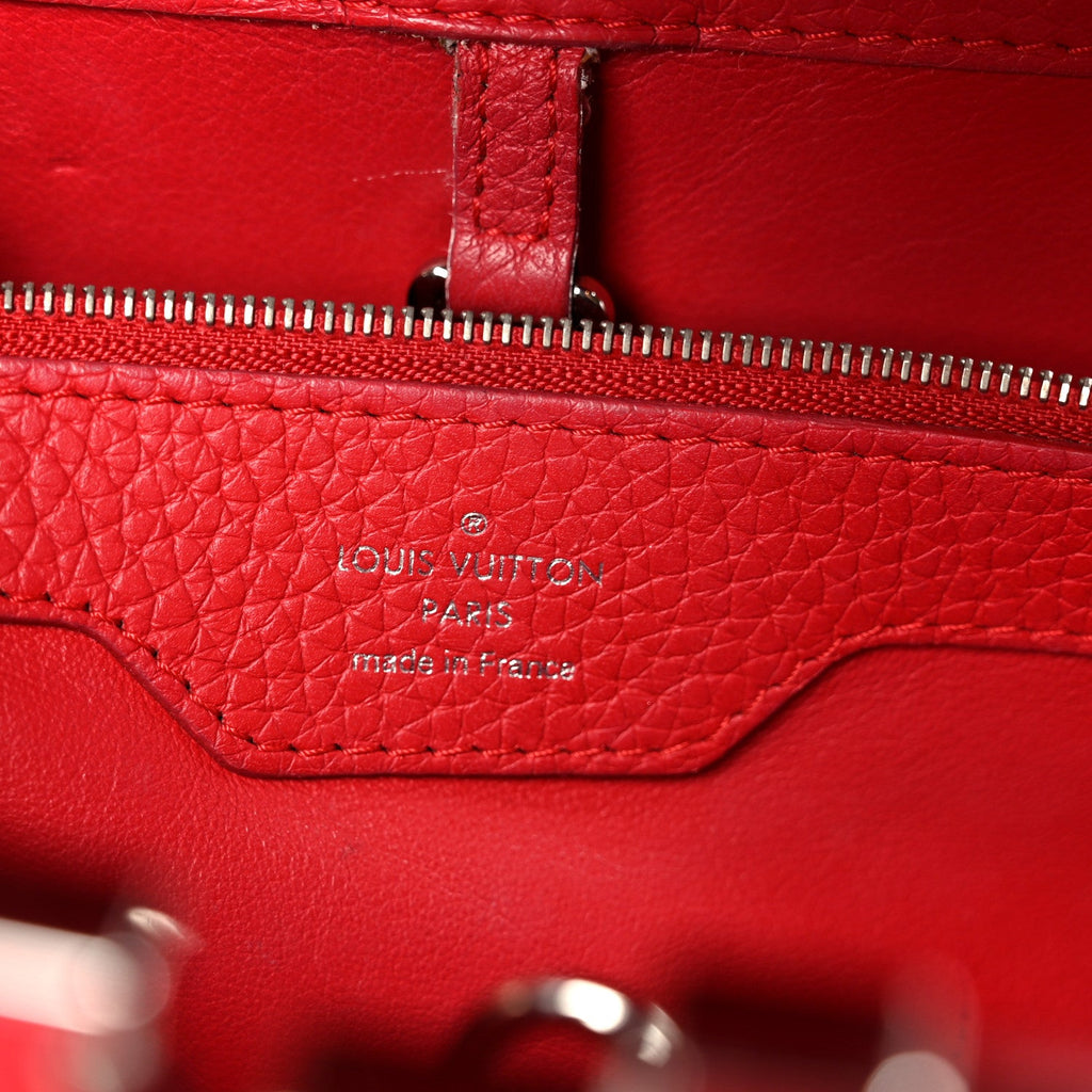 Louis Vuitton Taurillon Capucines MM  Coquelicot