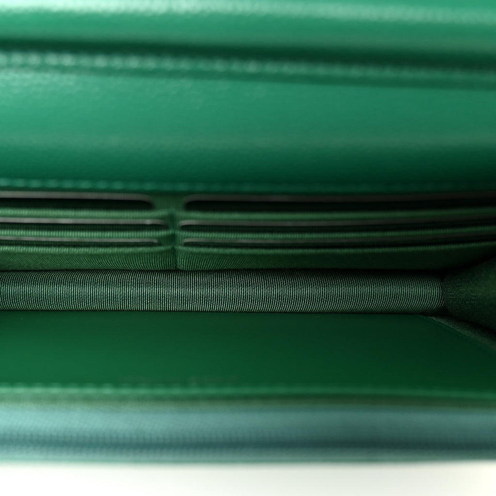 Chanel Caviar Quilted Wallet On Chain WOC Green