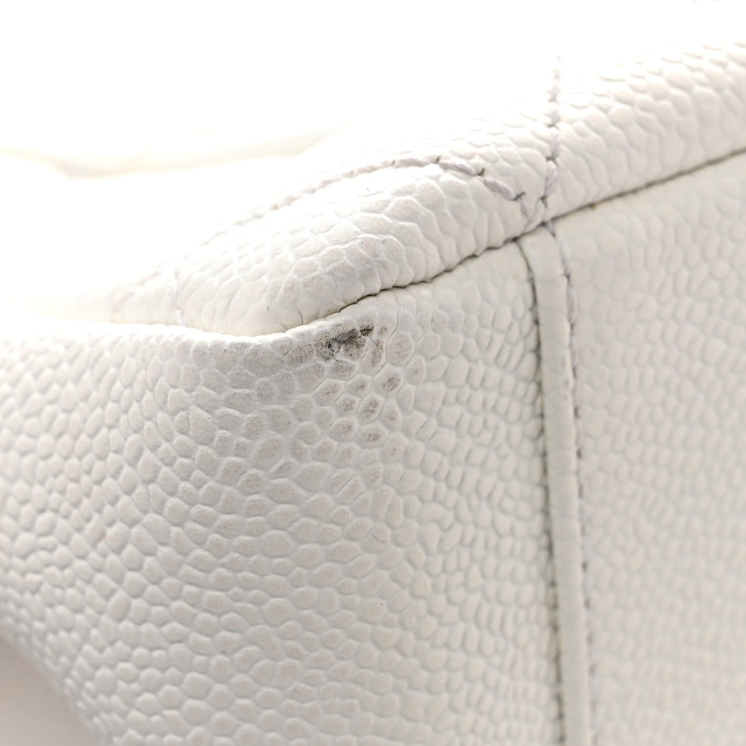 Chanel Caviar Quilted Grand Shopping Tote GST White