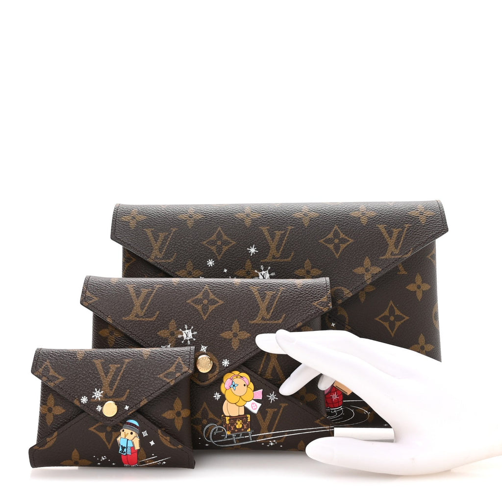 Louis Vuitton Monogram 2023 Christmas Animation Kirigami Pochette Set