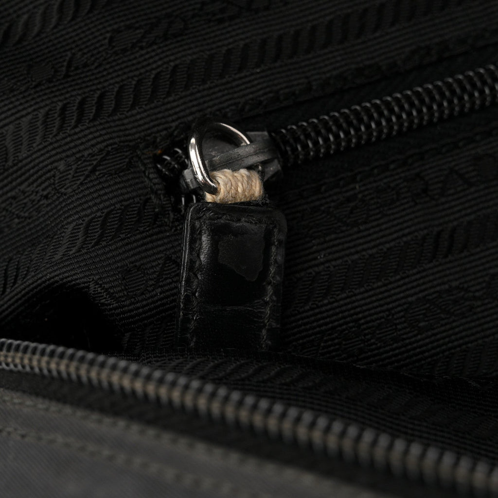 Prada Tessuto Nylon Shoulder Bag  Black