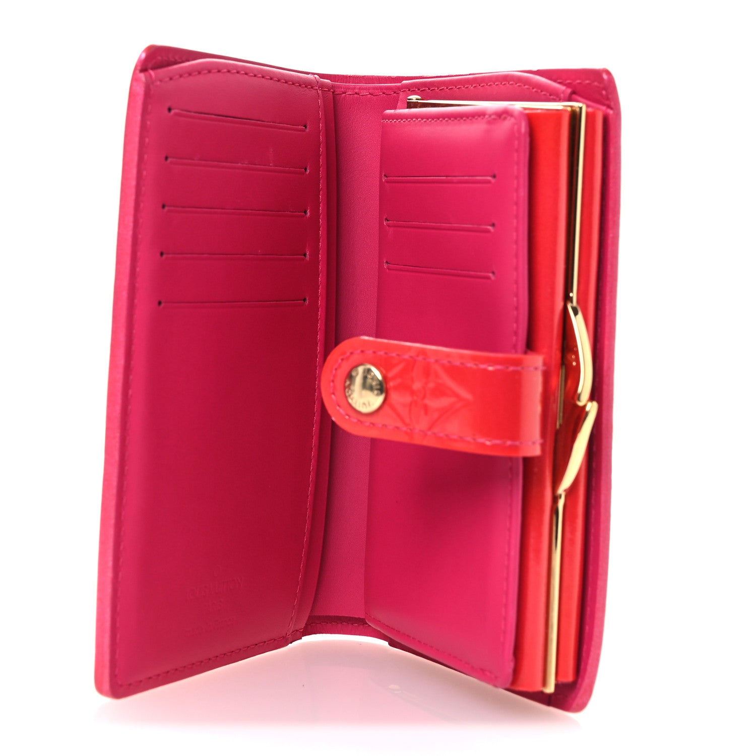 Louis Vuitton Vernis French Purse Wallet Fuchsia