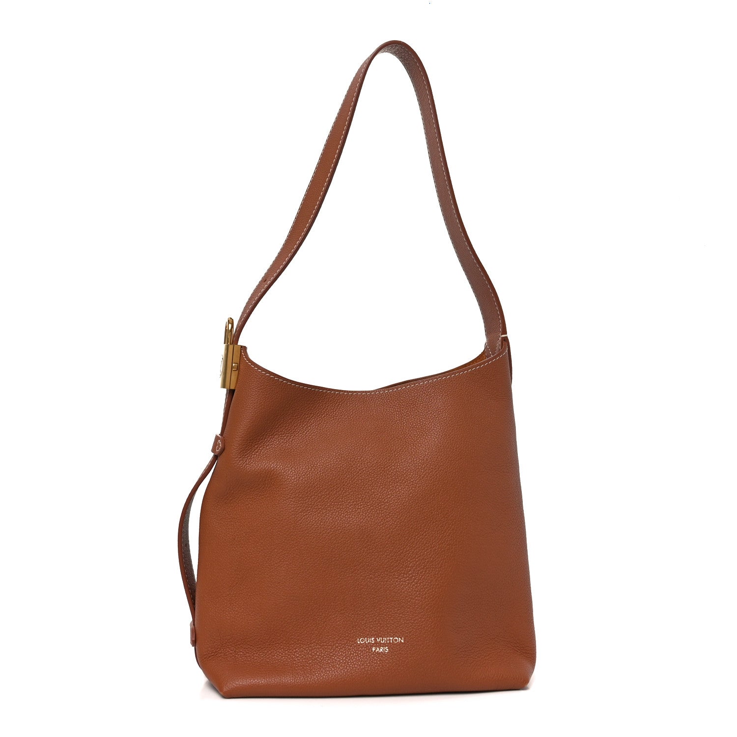 Louis Vuitton Grained Calfskin Low Key Hobo PM Cognac