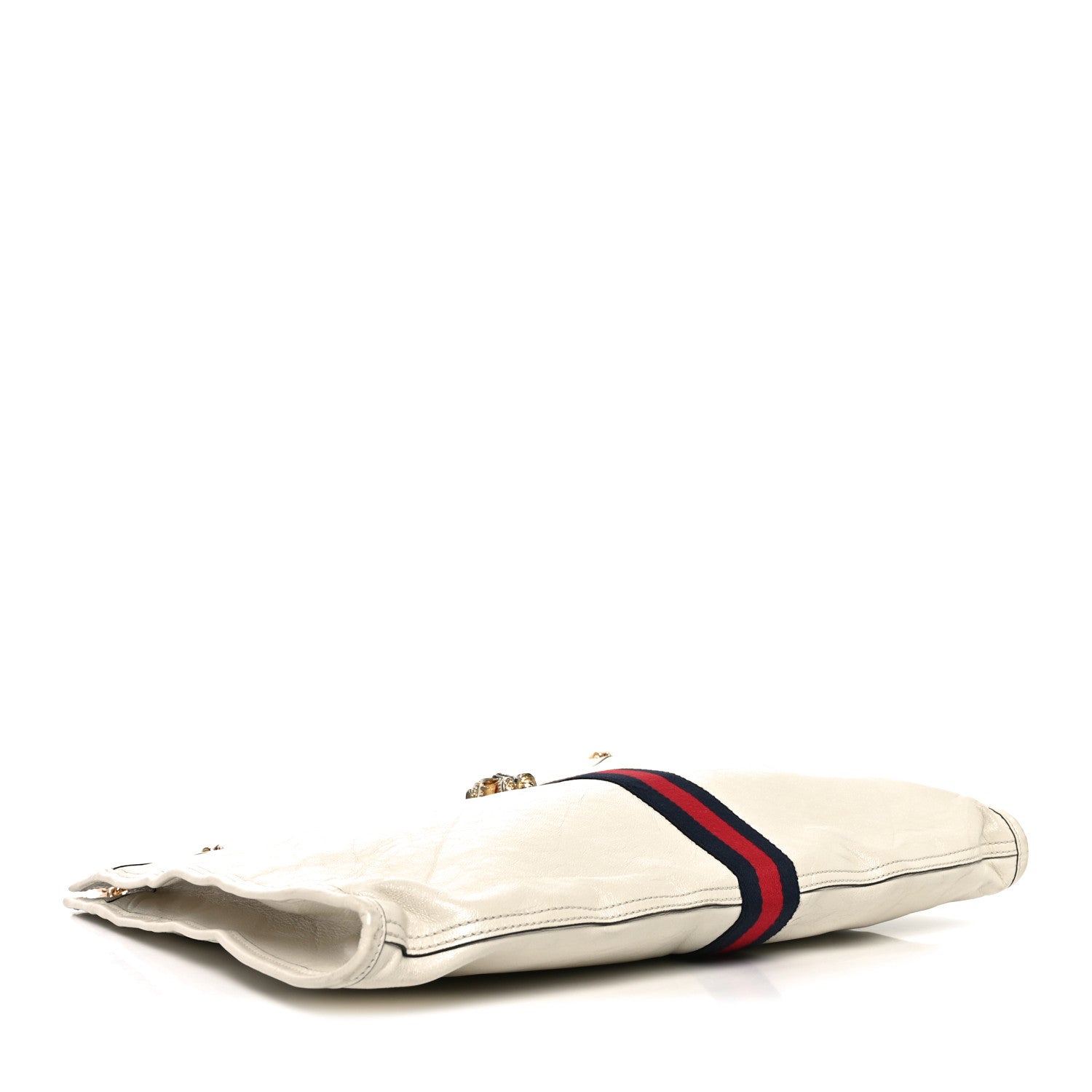 Gucci Calfskin Large Rajah Chain Tote White
