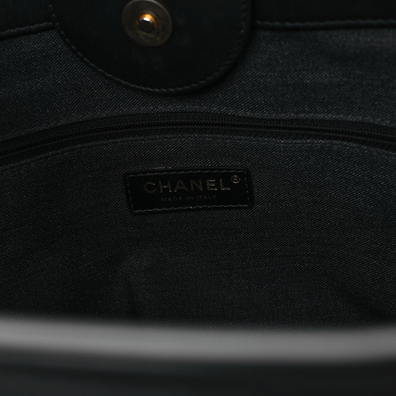 Chanel Calfskin Medium Deauville Tote Black