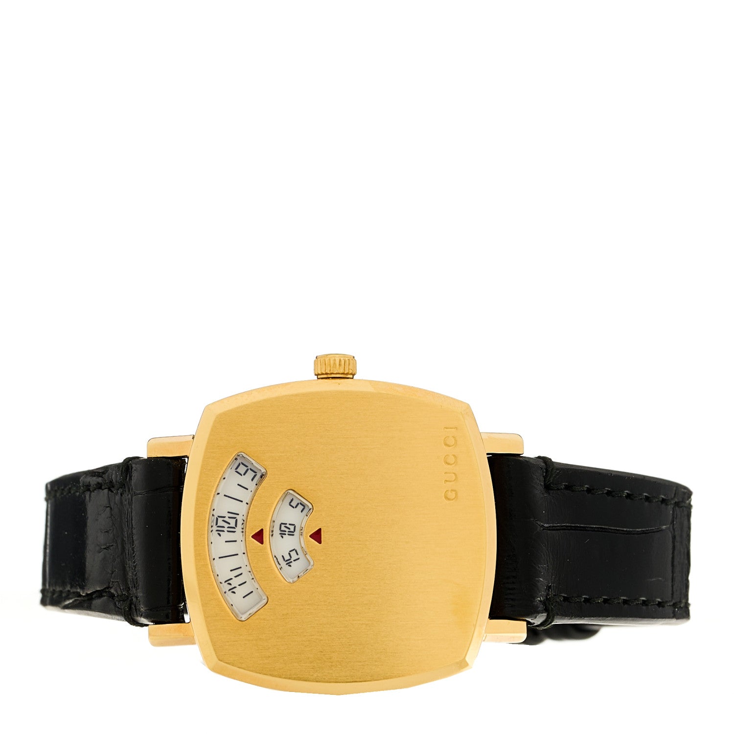 Gucci Stainless Steel Alligator 27mm Grip Quartz Watch Black