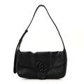 Gucci Goatskin Small GG Monochrome Aphrodite Shoulder Bag Black