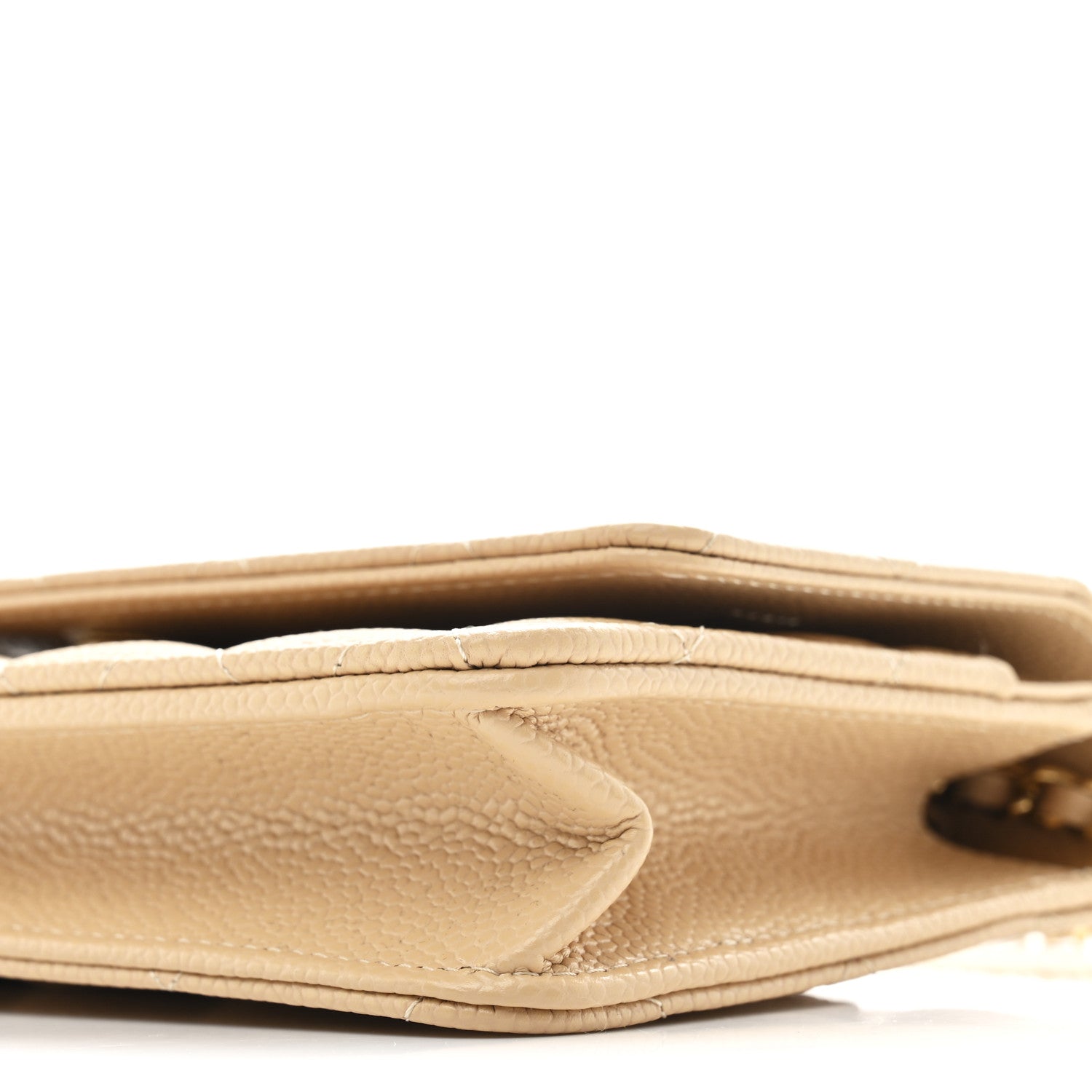 Chanel Caviar Quilted Wallet on Chain WOC Beige