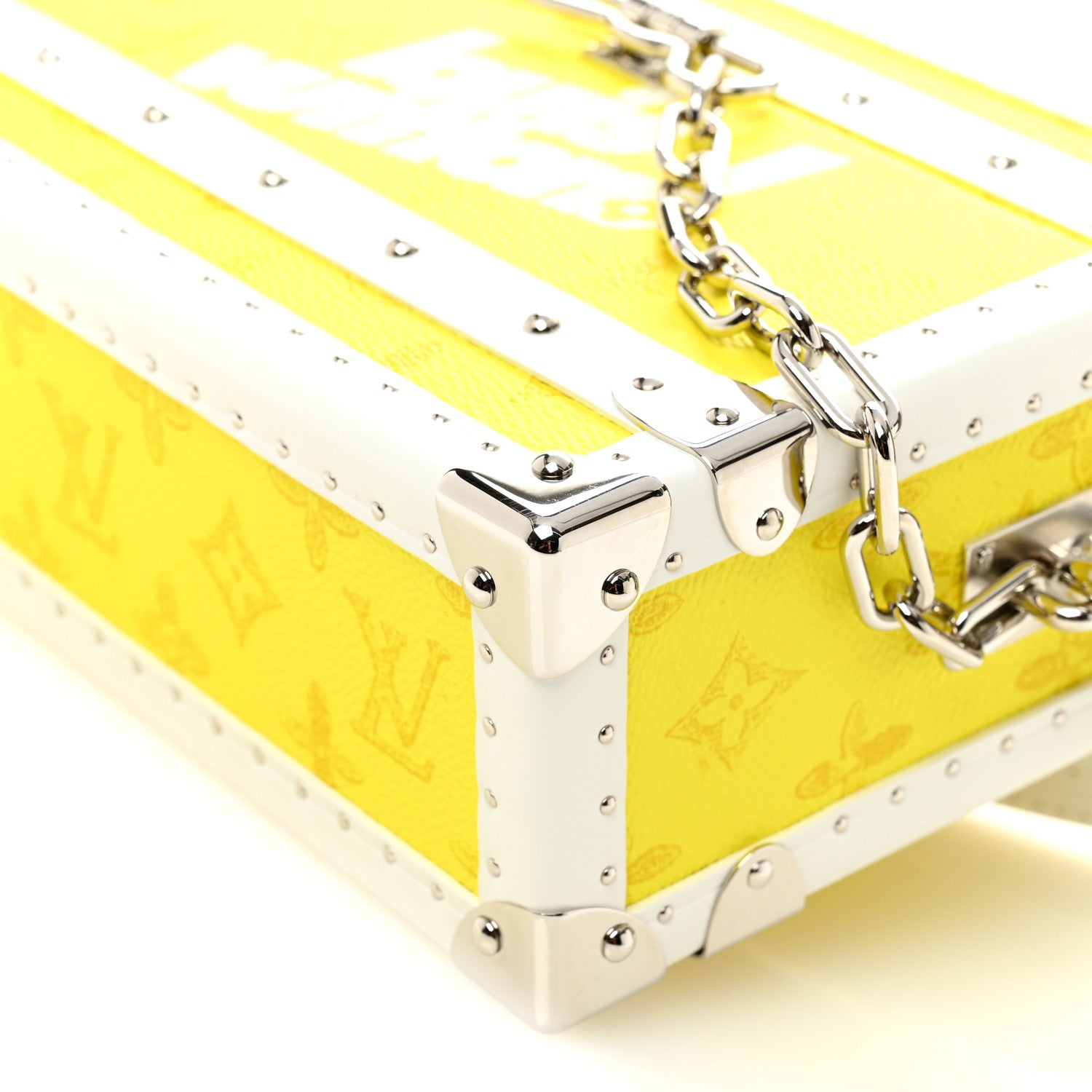 Louis Vuitton Vintage Monogram Everyday LV Clutch Trunk Jaune