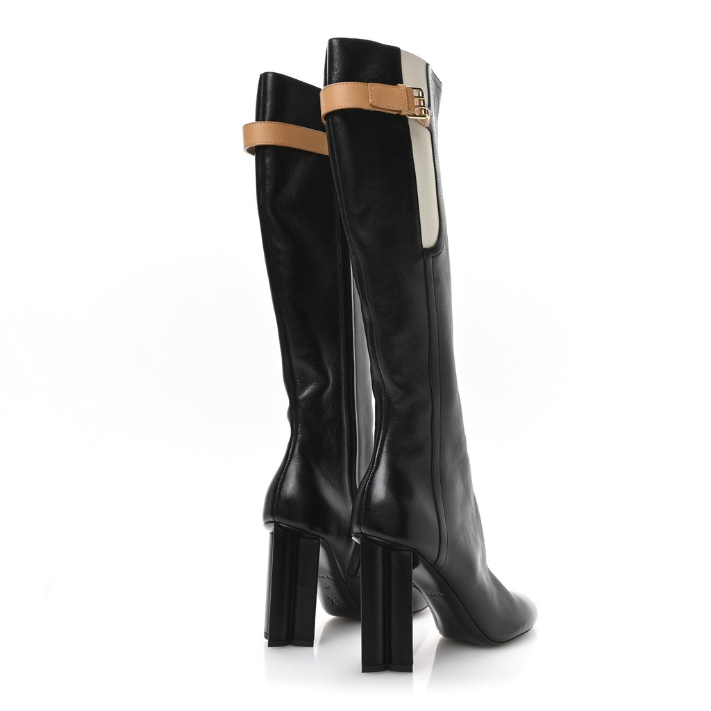 Louis Vuitton Calfskin Silhouette High Boots 40 Black
