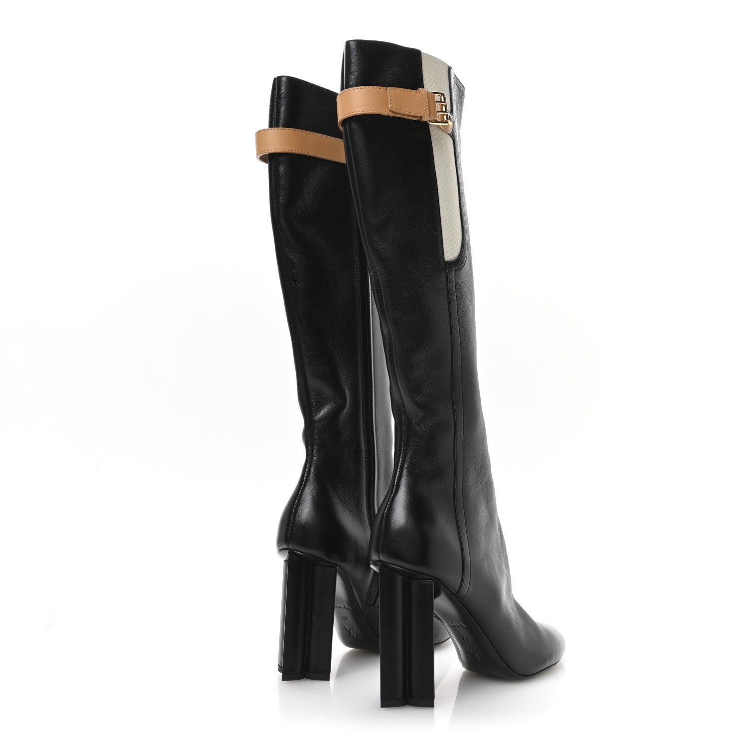 Louis Vuitton Calfskin Silhouette High Boots 40 Black