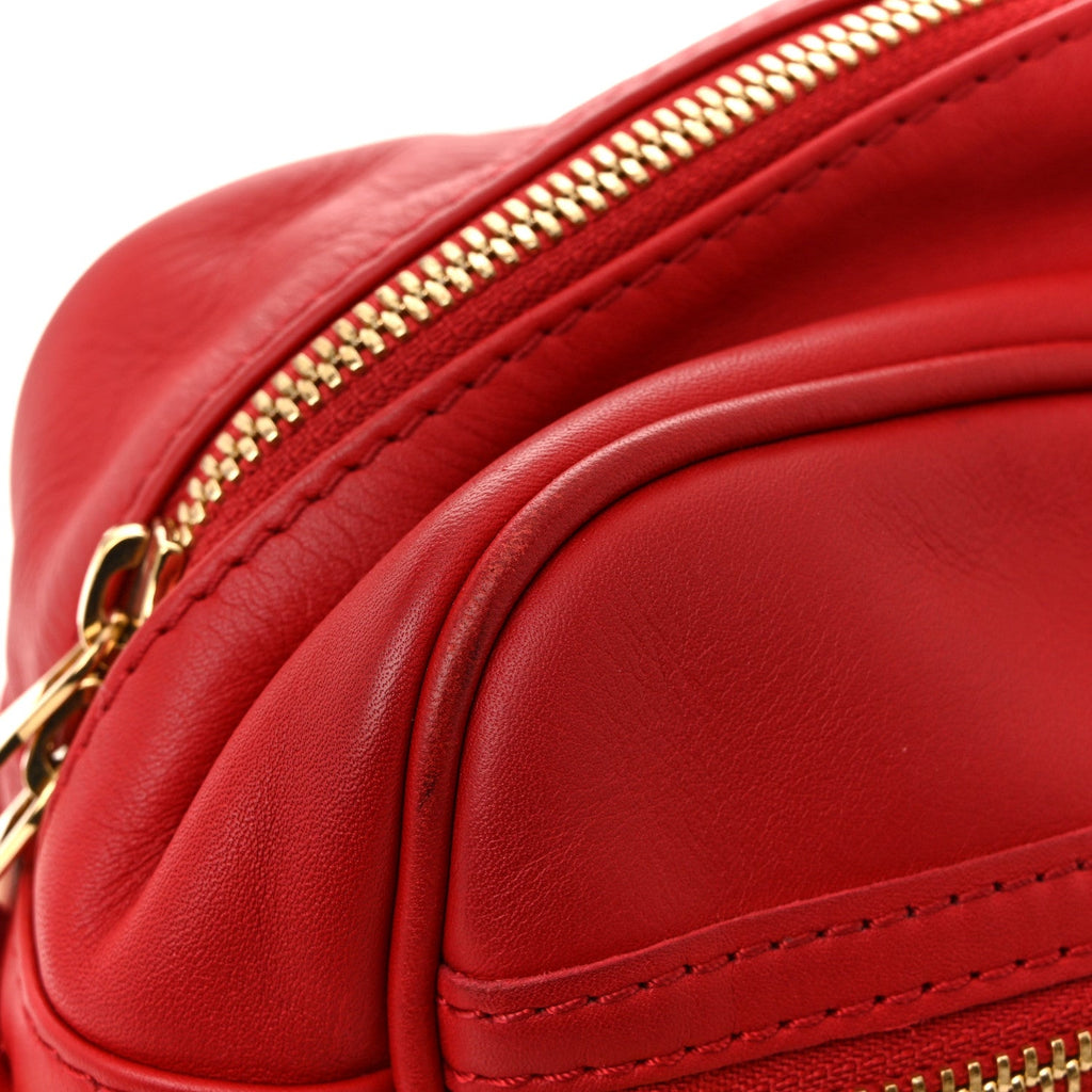 Louis Vuitton Supple Calfskin Paname Take Off Flight Overseas Bag Red