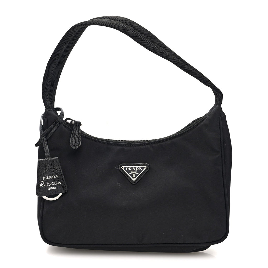 Prada Tessuto Nylon Mini Re-Edition 2000 Bag Black