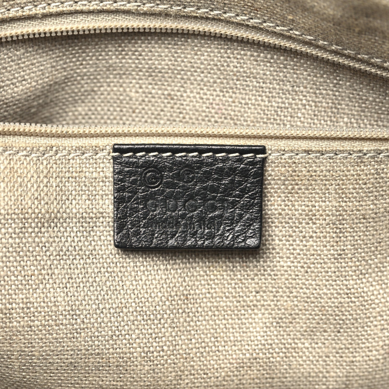 Gucci Dollar Calfskin GG Charm Satchel Black