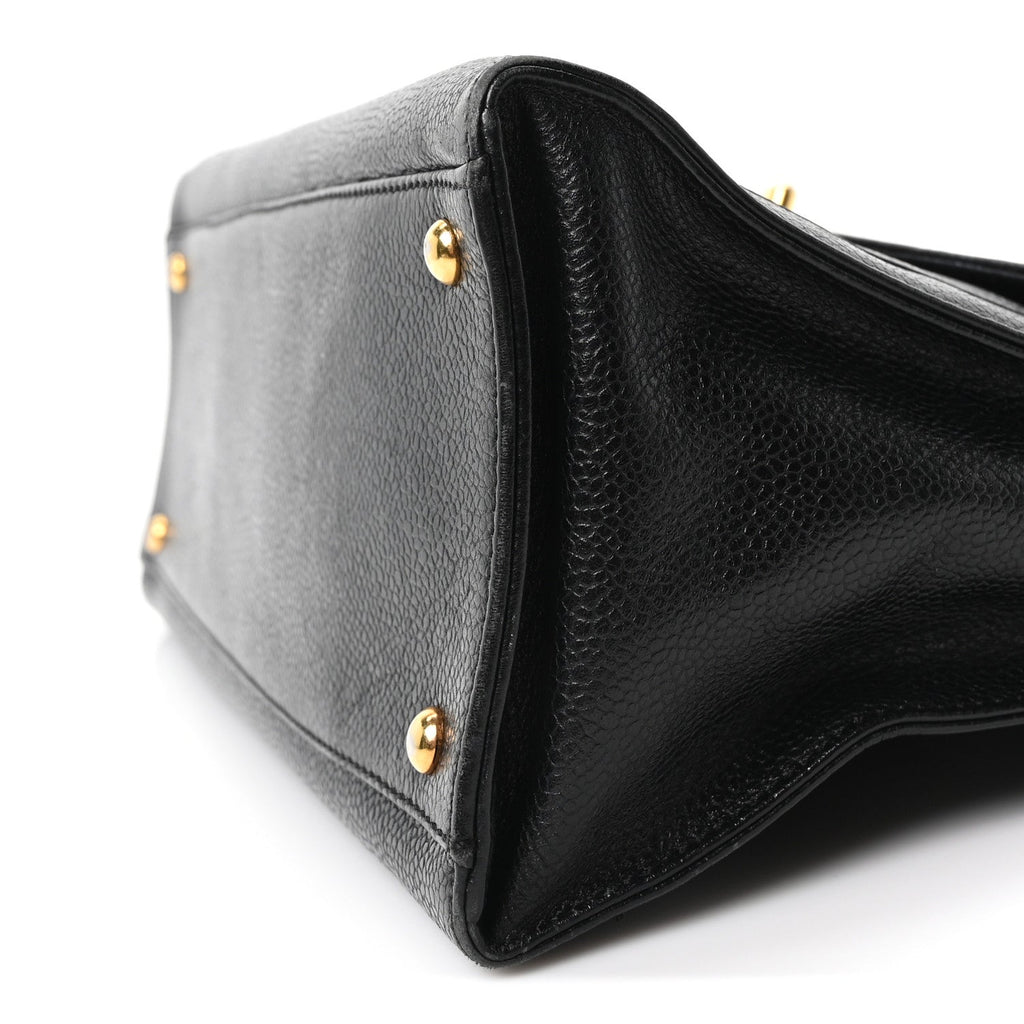 Chanel Caviar Flap Shoulder Bag Black