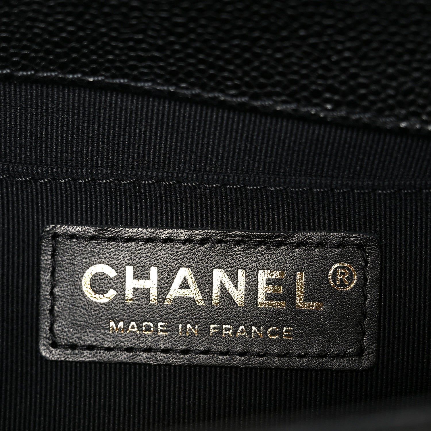 Chanel Caviar Chevron Quilted Small Boy Flap Black