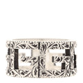 Gucci Sterling Silver Wide Square G Band Ring 53 6.5