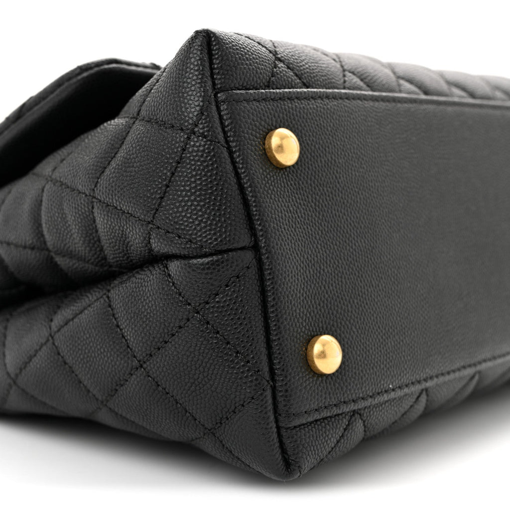Chanel Caviar Quilted Small Coco Handle Flap Black