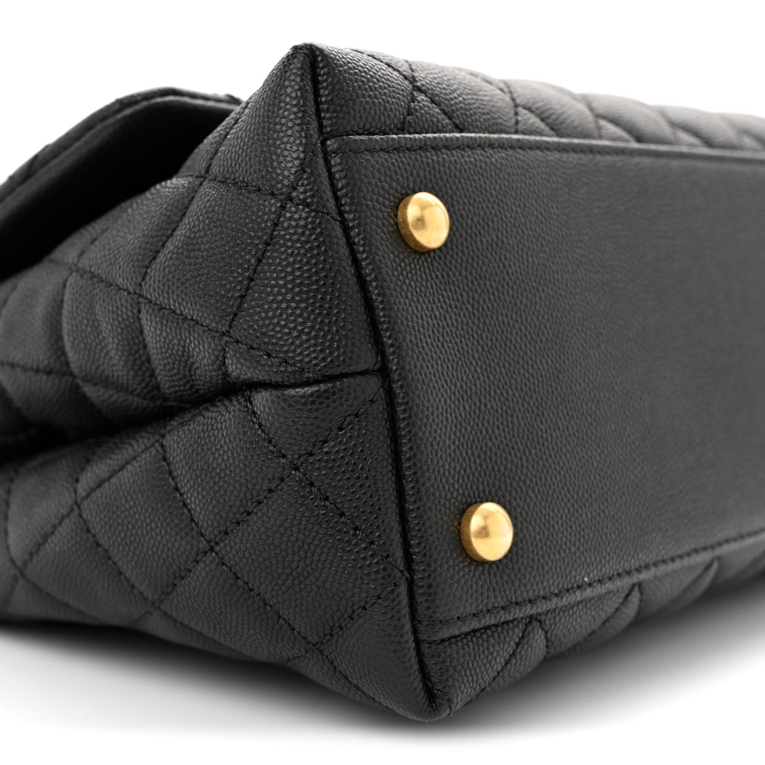 Chanel Caviar Quilted Small Coco Handle Flap Black