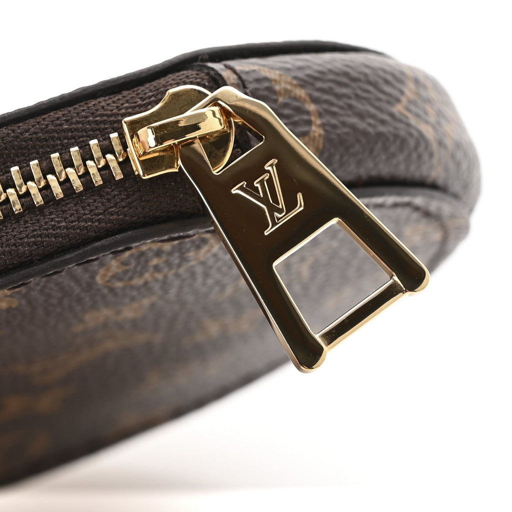Louis Vuitton Monogram OnTheGo East West Round Coin Purse Red