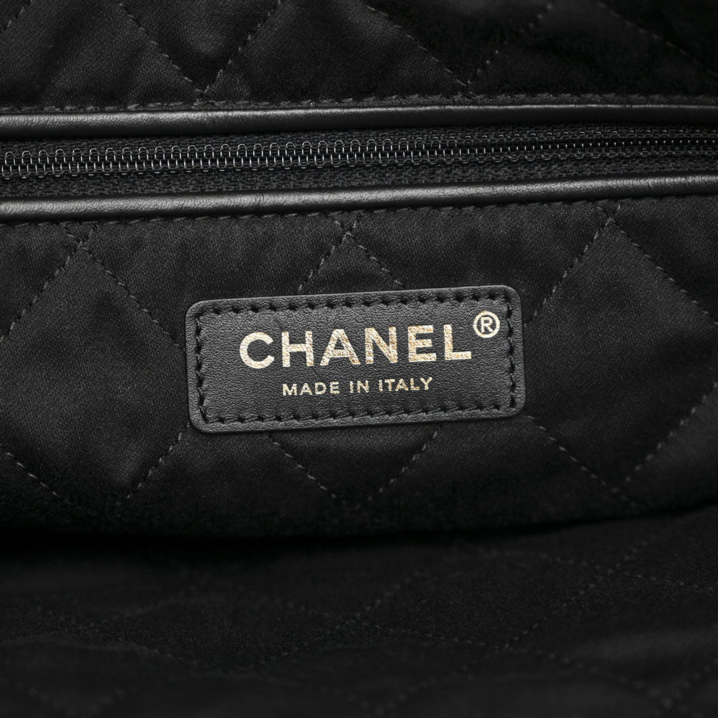 Chanel Shiny Calfskin Quilted Small Chanel 22 Black