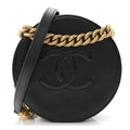 Chanel Glazed Calfskin Round As Earth Evening Bag Black