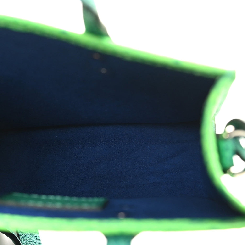Louis Vuitton Taurillon Illusion Sac Plat XS Bleu Vert