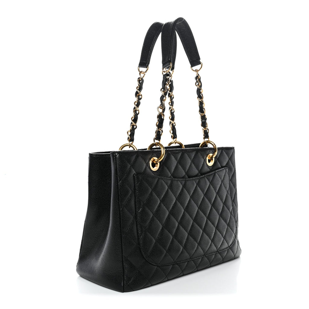 Chanel Caviar Quilted Grand Shopping Tote GST Black